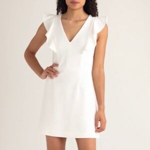 French Connection - White Ruffle Dress